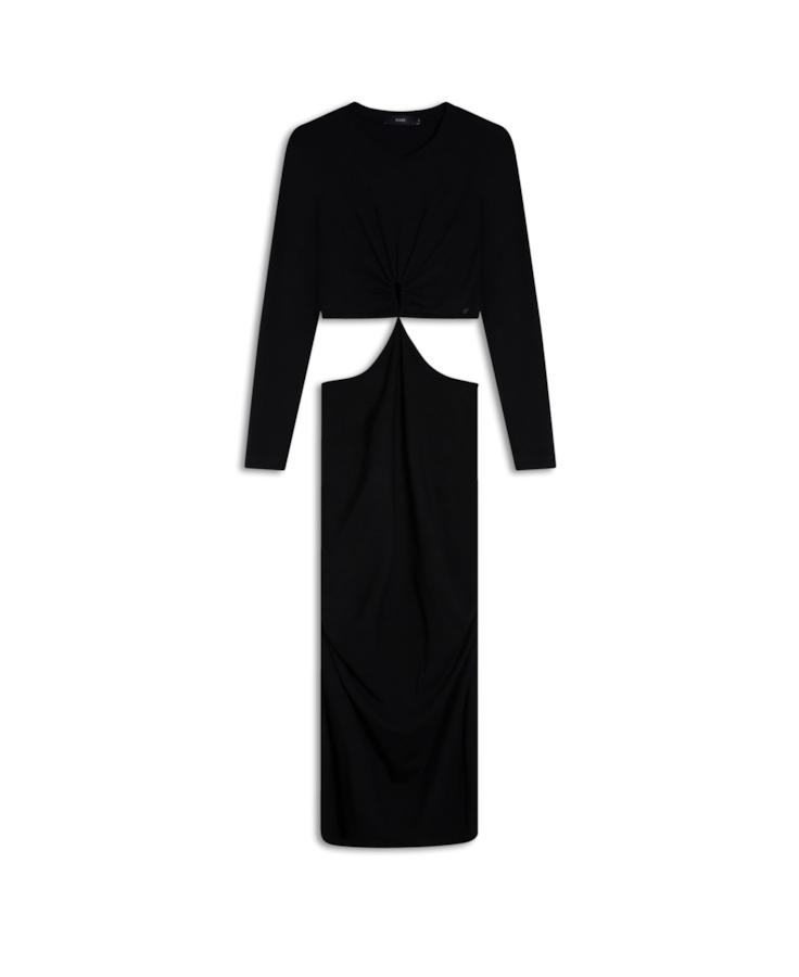 Vestido Heavy Cutout Dress Preto