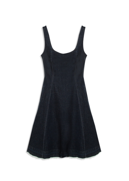 Vestido High Comfort Dark Indigo Amaciado