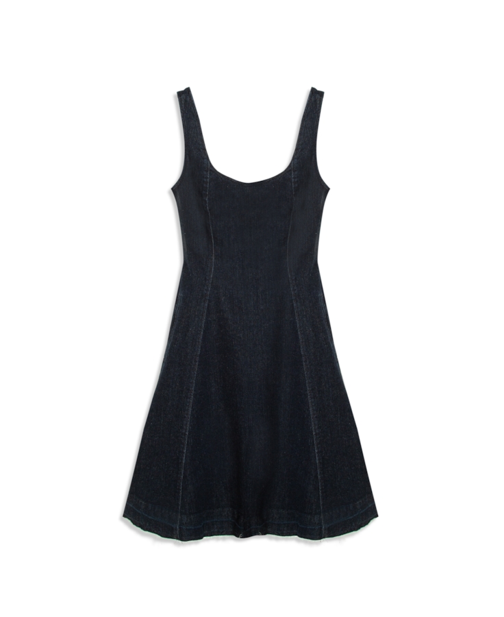 Vestido High Comfort Dark Indigo Amaciado