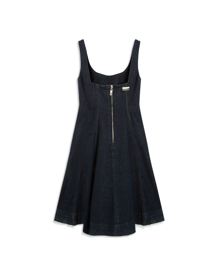 Vestido High Comfort Dark Indigo Amaciado