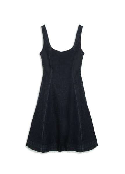 Vestido High Comfort Dark Indigo Amaciado