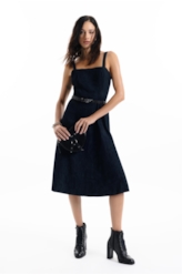 Vestido High Comfort Dark Indigo Bolso 2107 Lav.Amac.+res.e Amas