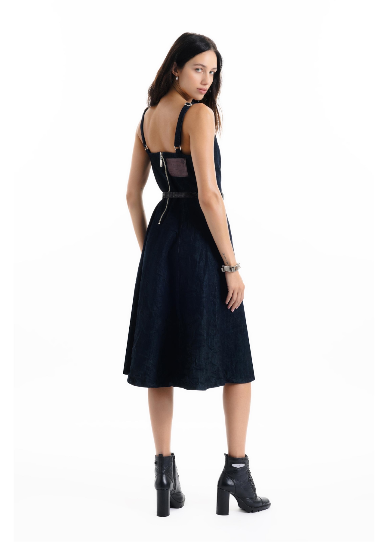 Vestido High Comfort Dark Indigo Bolso 2107 Lav.Amac.+res.e Amas