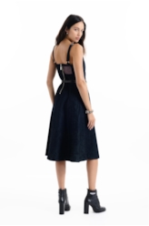 Vestido High Comfort Dark Indigo Bolso 2107 Lav.Amac.+res.e Amas