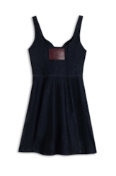 Vestido High Comfort Dark Indigo Botoe Lav. Amaciado+resina e Amassado