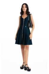 Vestido High Comfort Dark Indigo  Lav.Amaciado