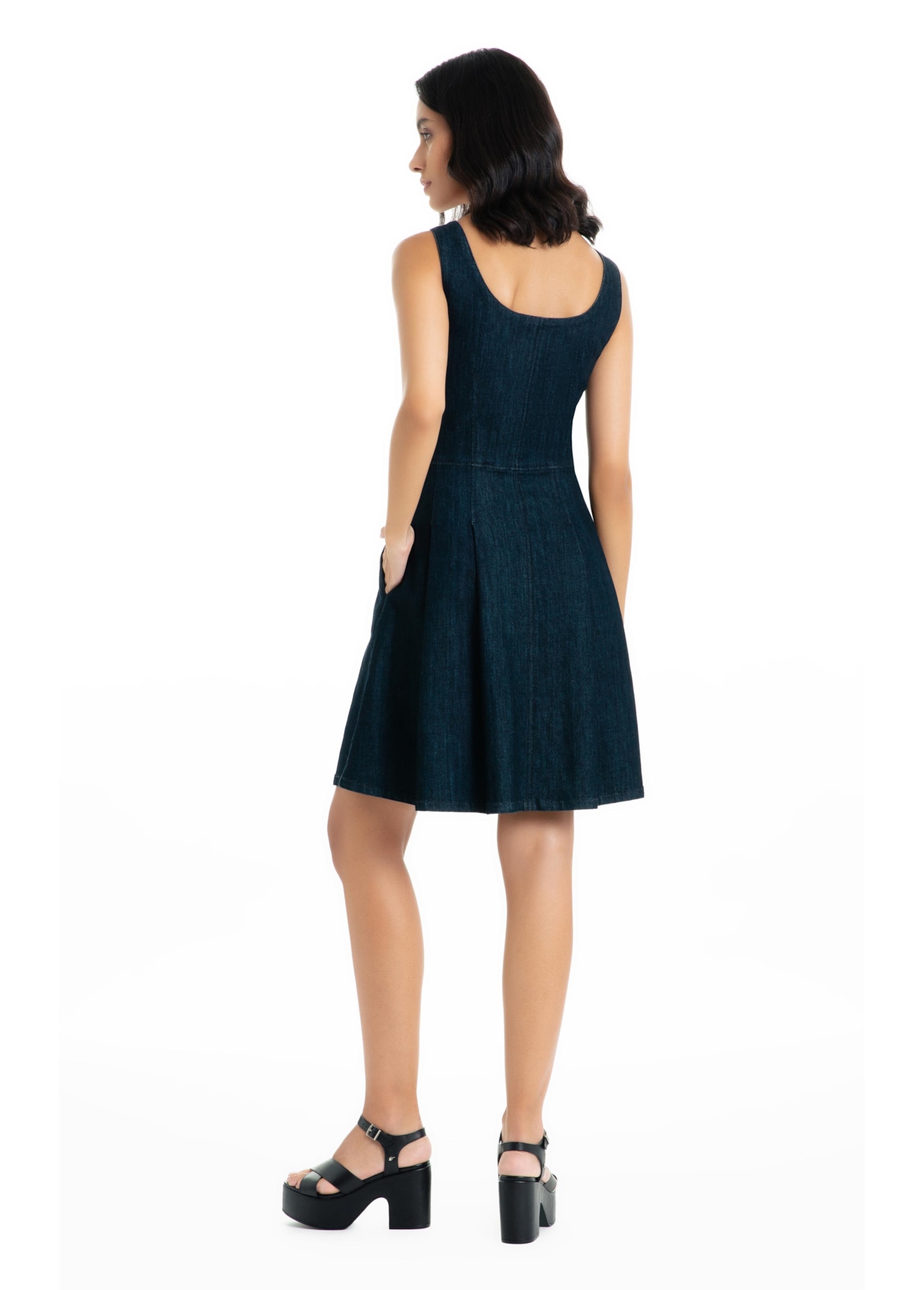 Vestido High Comfort Dark Indigo  Lav.Amaciado