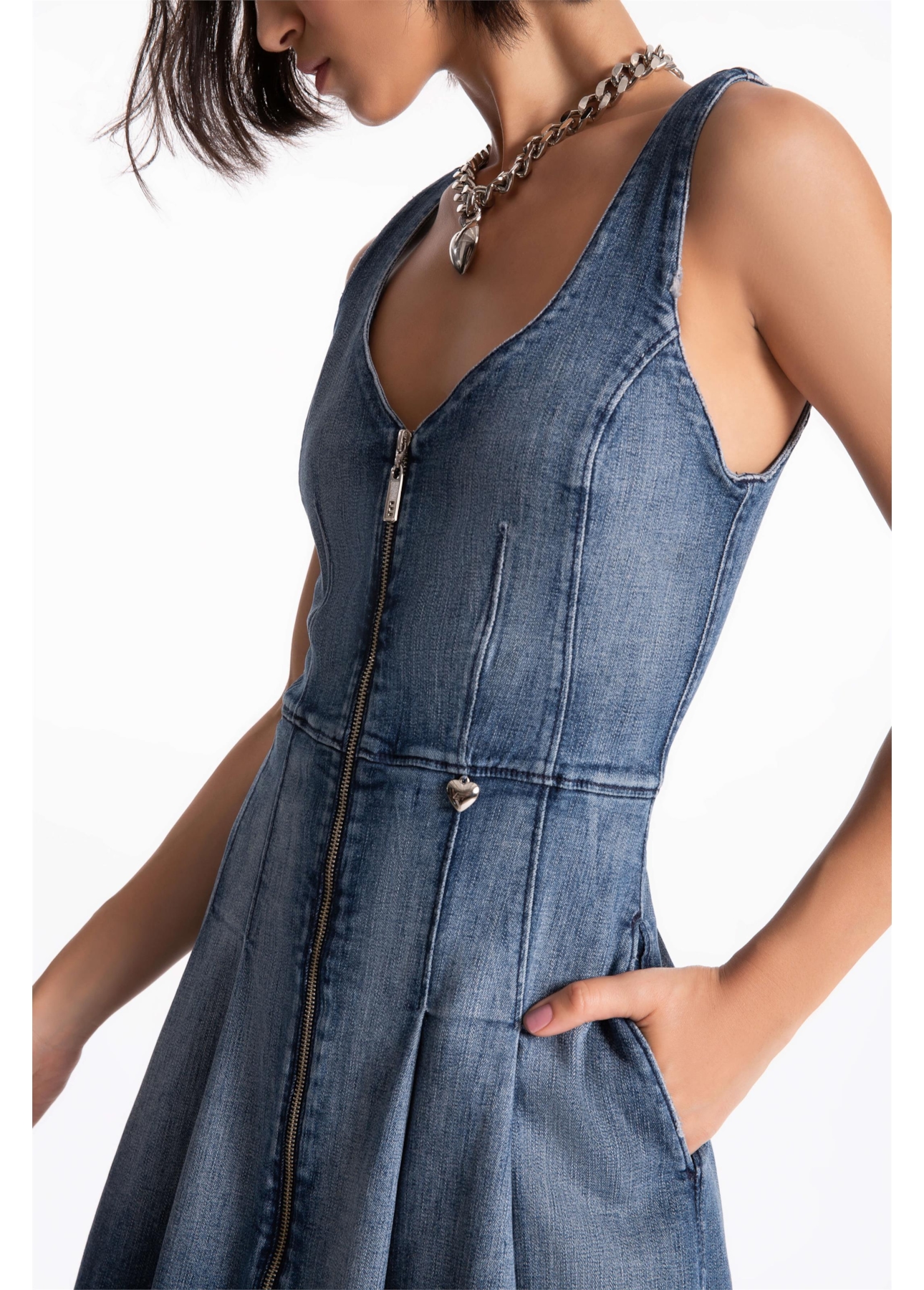 Vestido High Comfort Dark Indigo  Lav. Medio