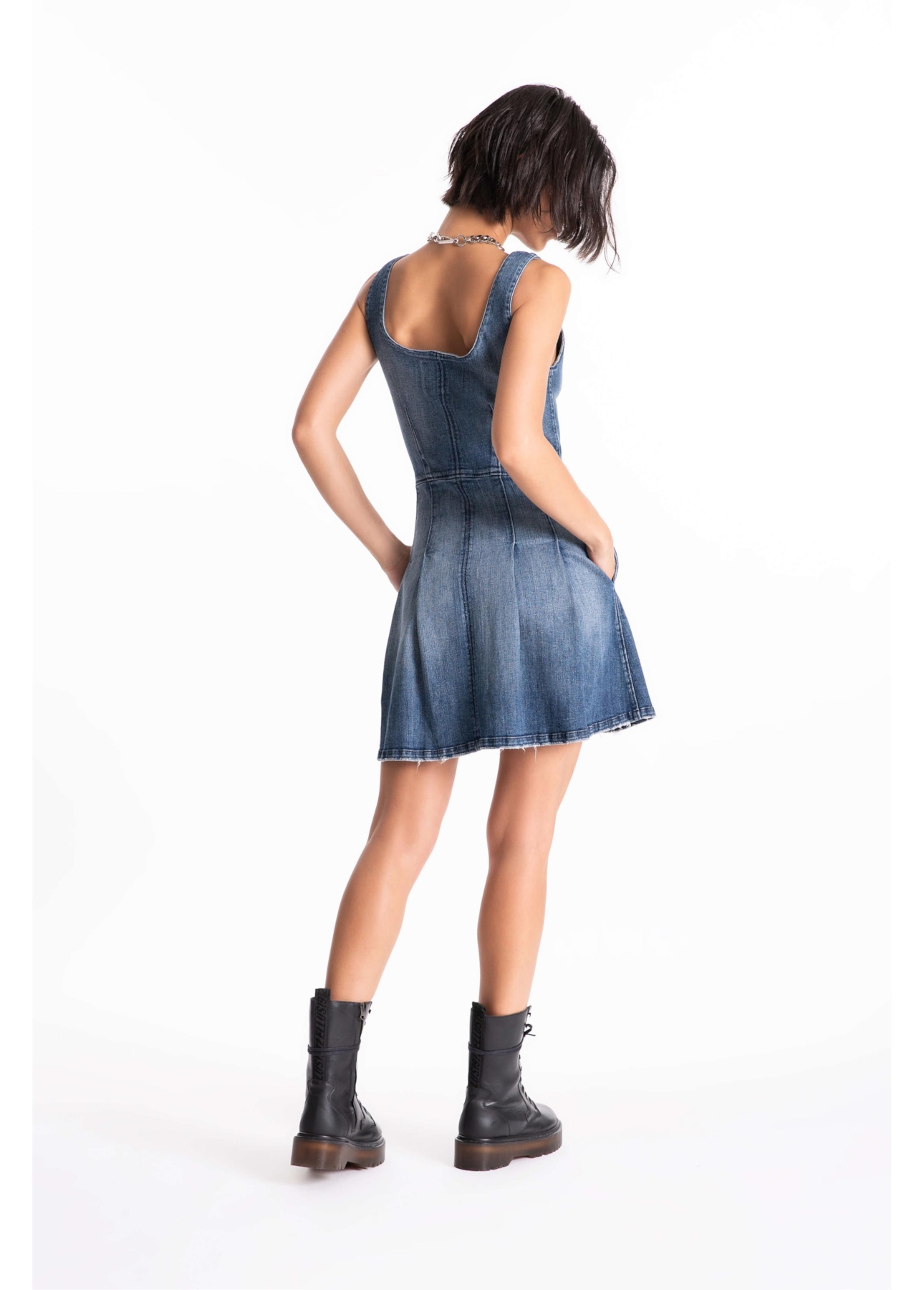 Vestido High Comfort Dark Indigo  Lav. Medio