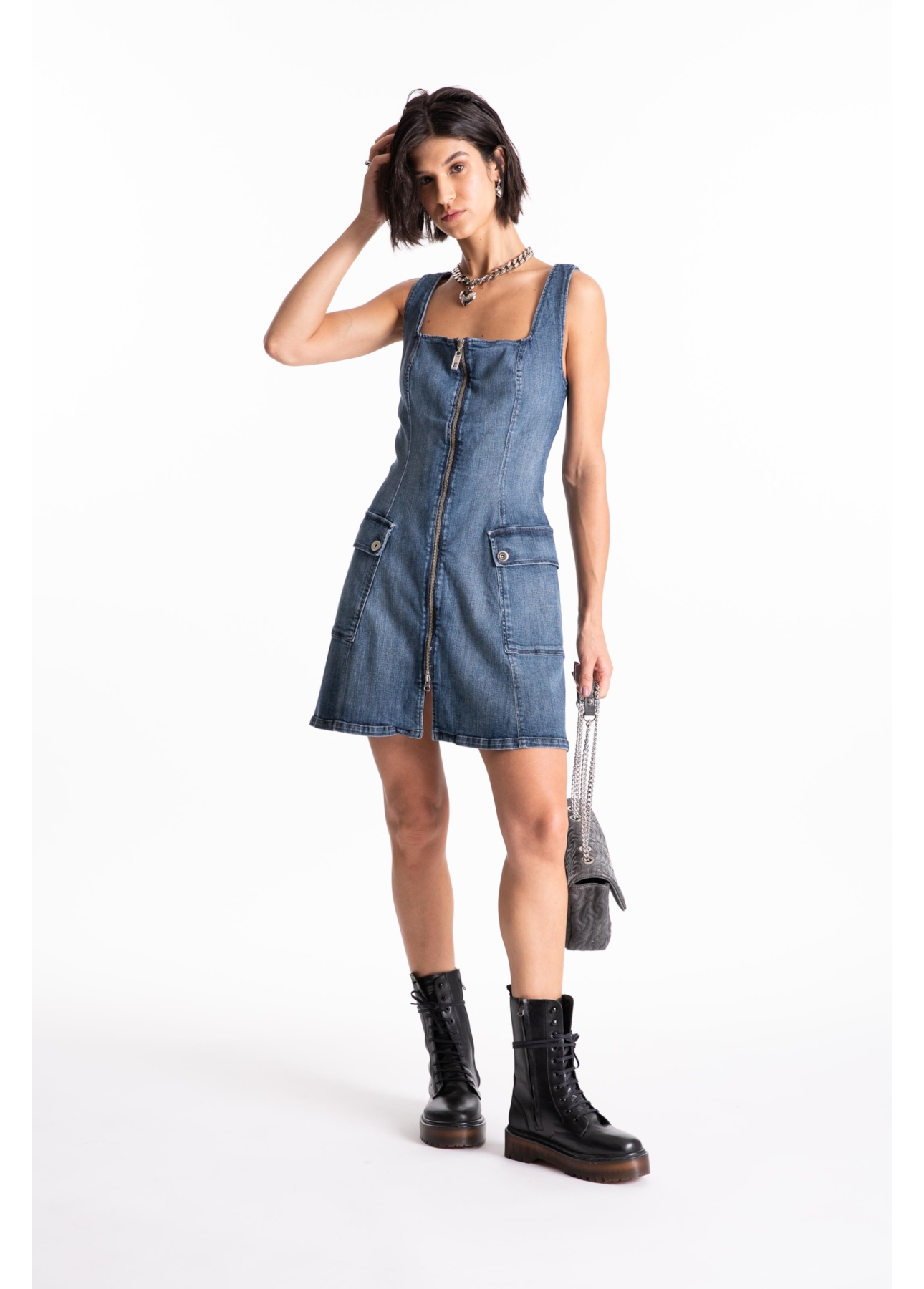 Vestido High Comfort Dark Indigo Lav.Medio