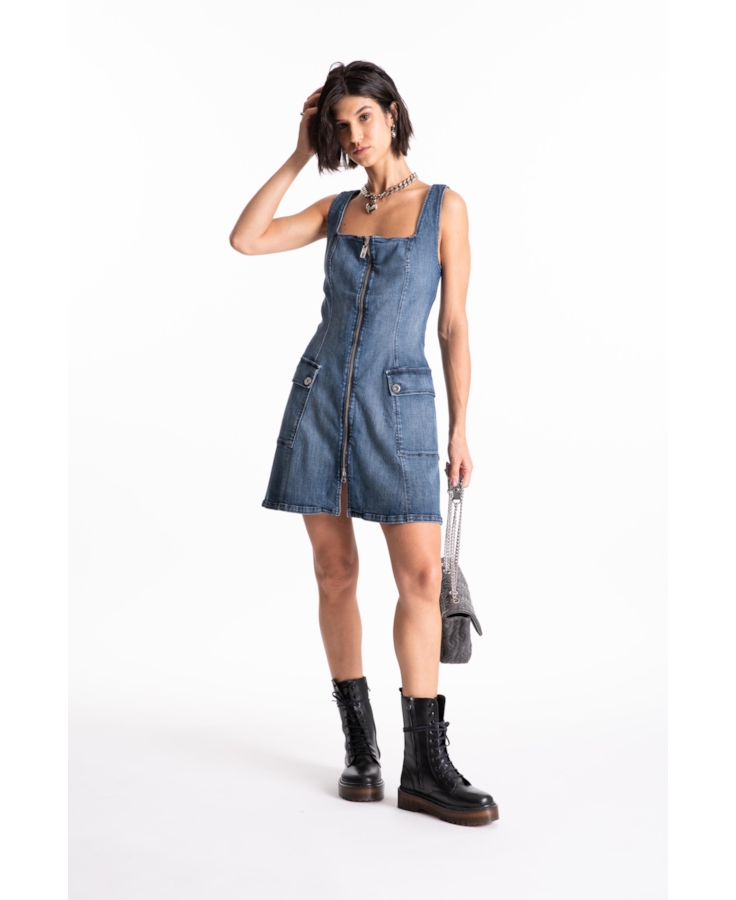 Vestido High Comfort Dark Indigo Lav.Medio