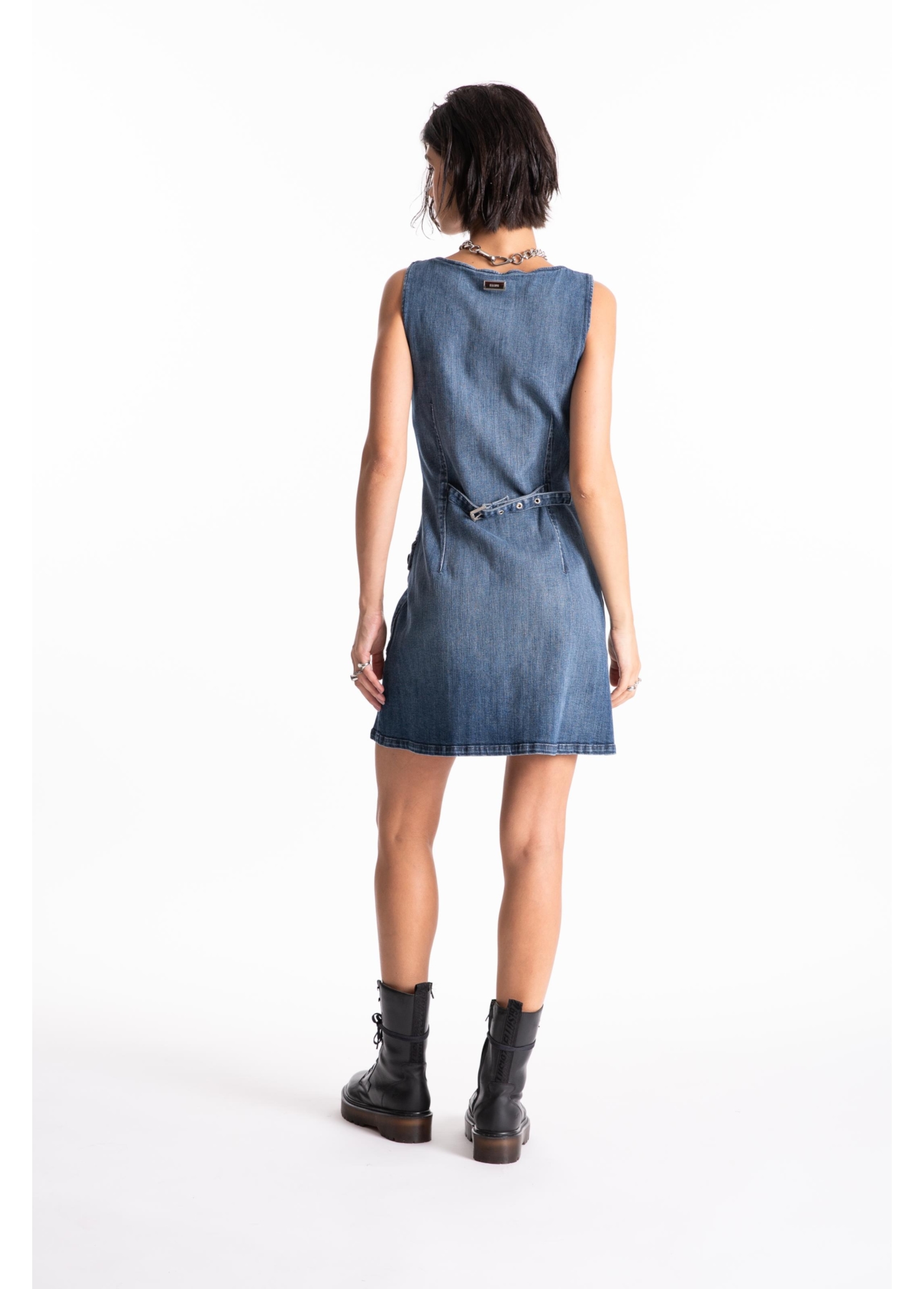 Vestido High Comfort Dark Indigo Lav.Medio