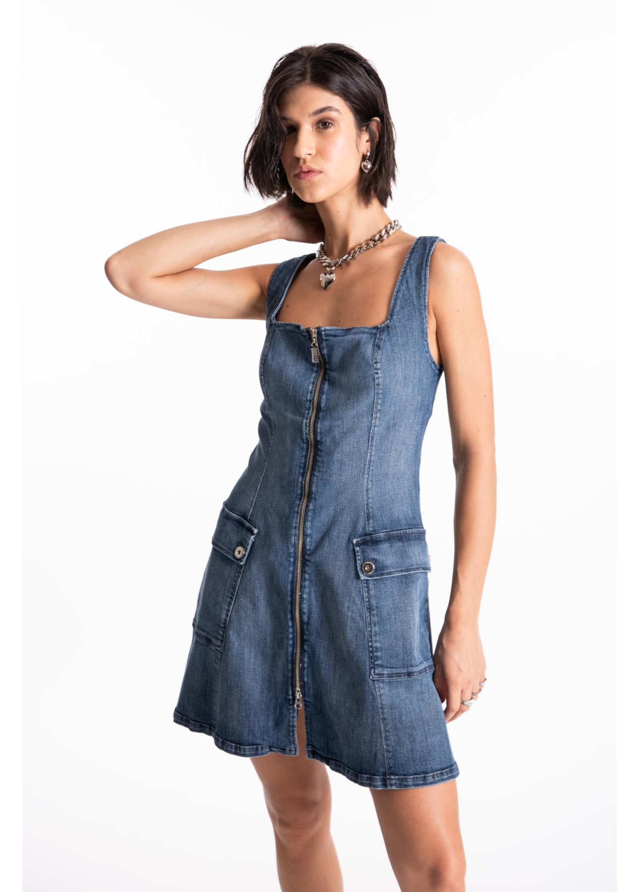 Vestido High Comfort Dark Indigo Lav.Medio