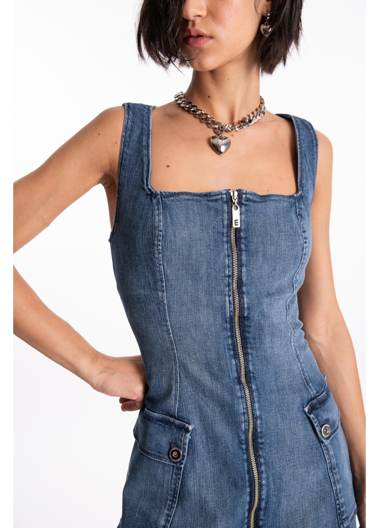 Vestido High Comfort Dark Indigo Lav.Medio