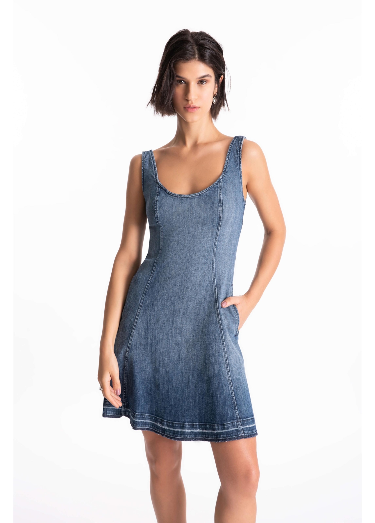 Vestido High Comfort Dark Indigo Lav.Medio