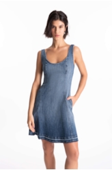 Vestido High Comfort Dark Indigo Lav.Medio