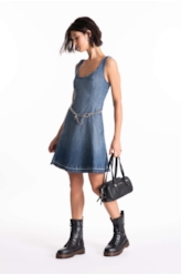 Vestido High Comfort Dark Indigo Lav.Medio