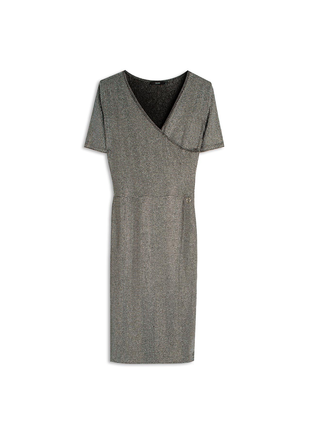 Vestido Hotfix Double Breasted Prata