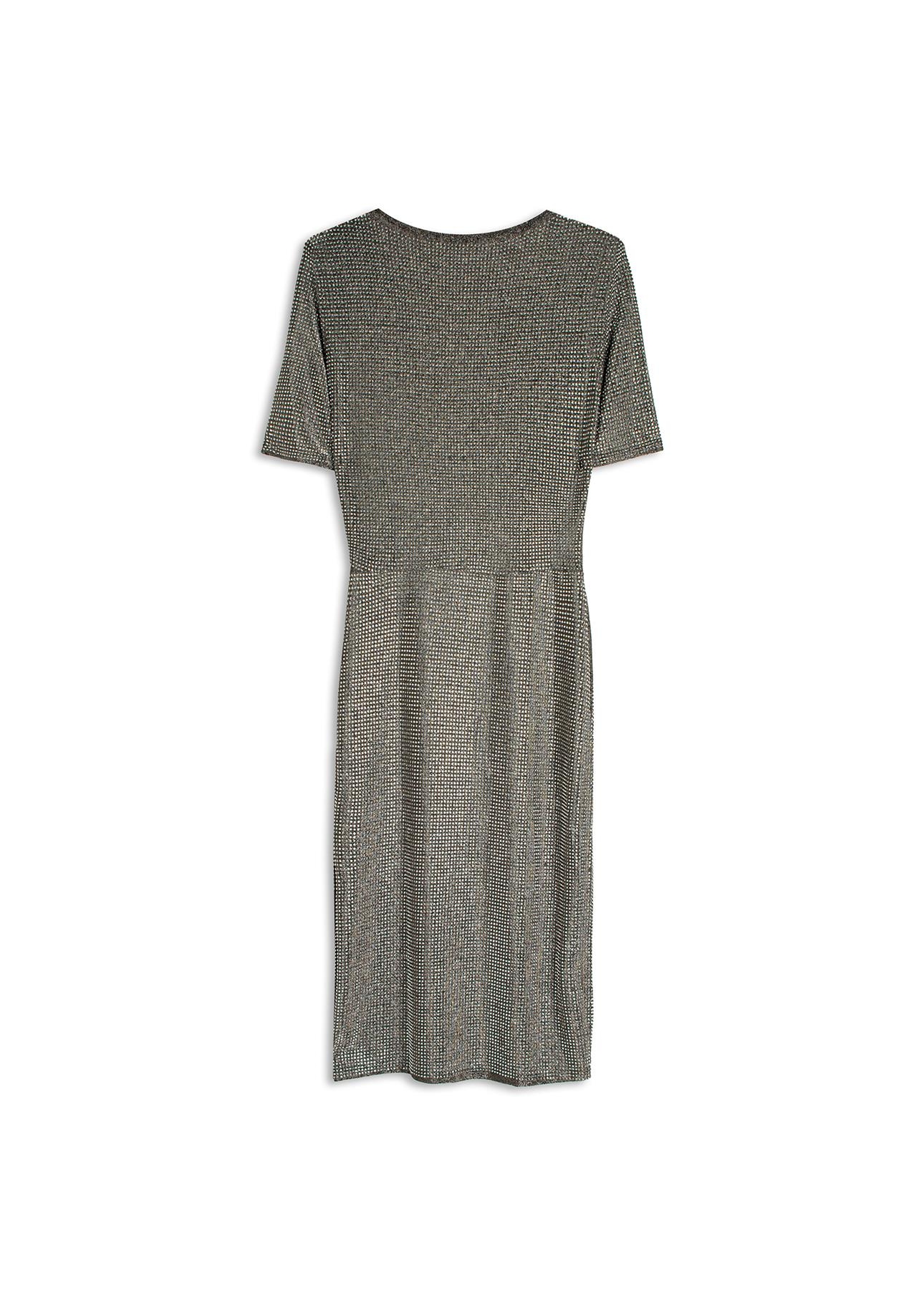 Vestido Hotfix Double Breasted Prata