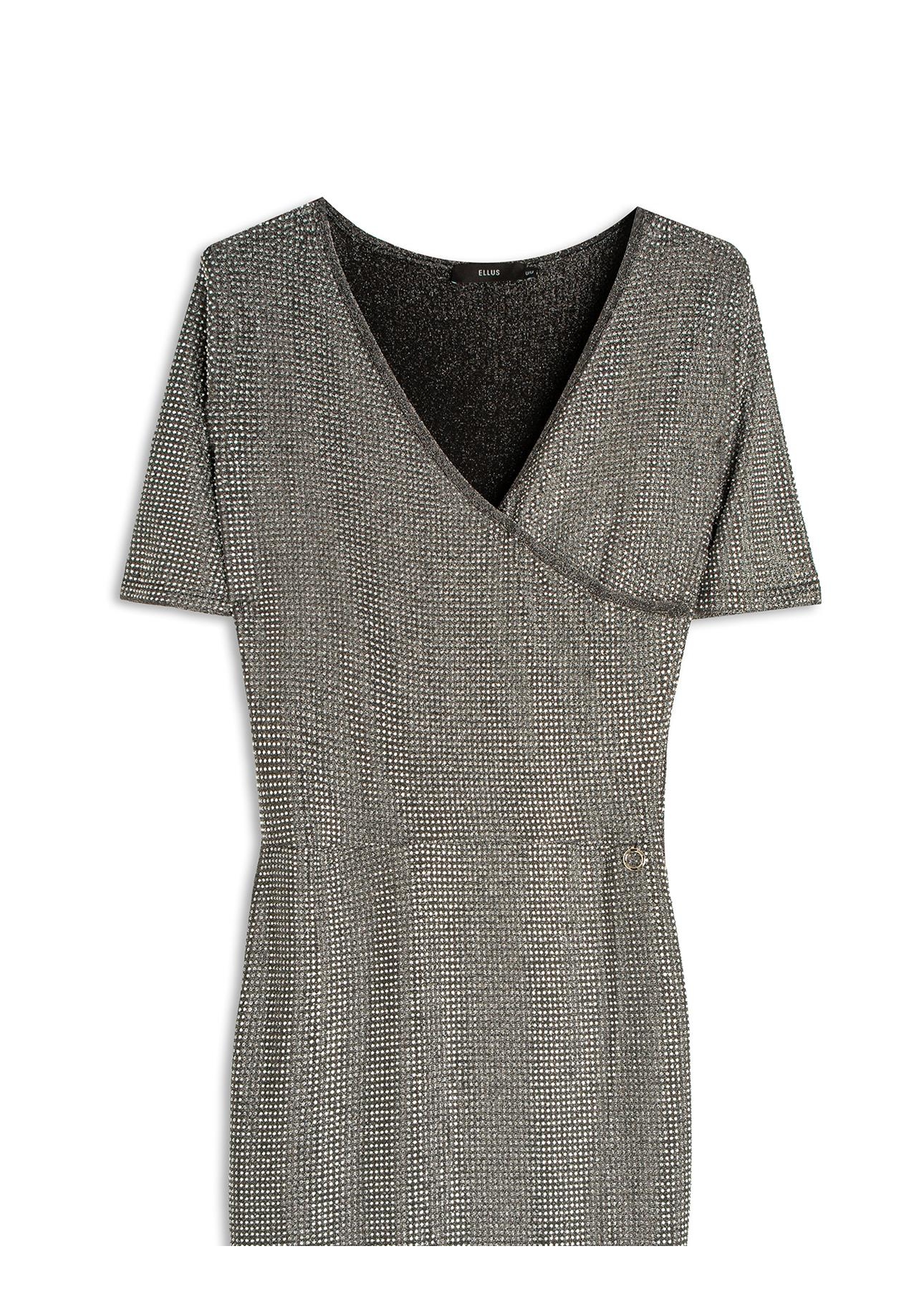 Vestido Hotfix Double Breasted Prata