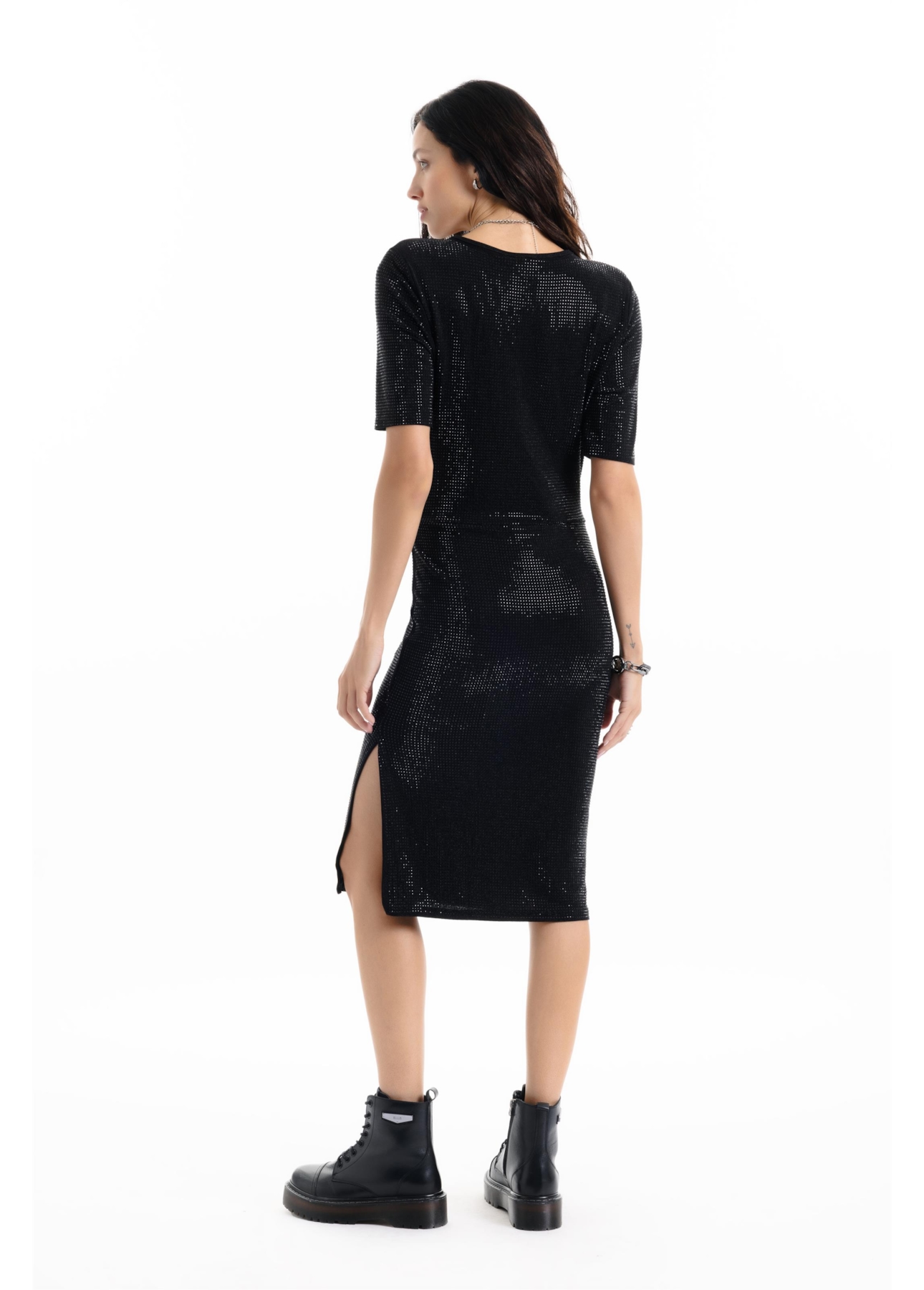 Vestido Hotfix Double Breasted Preto