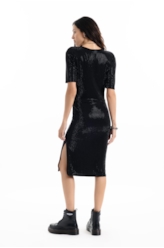 Vestido Hotfix Double Breasted Preto