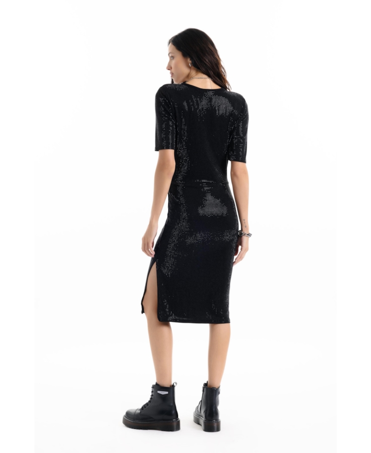 Vestido Hotfix Double Breasted Preto