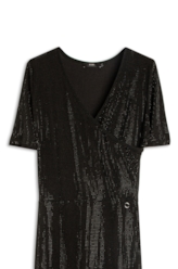 Vestido Hotfix Double Breasted Preto