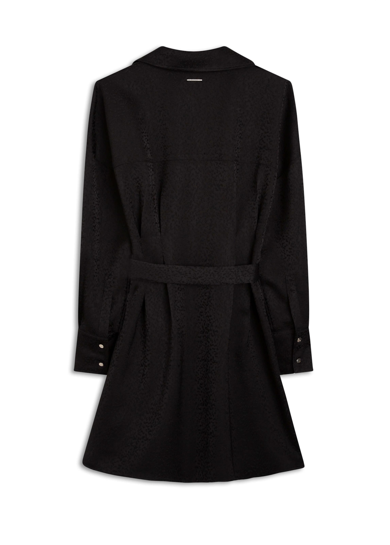 Vestido Jacquard Buttons Preto