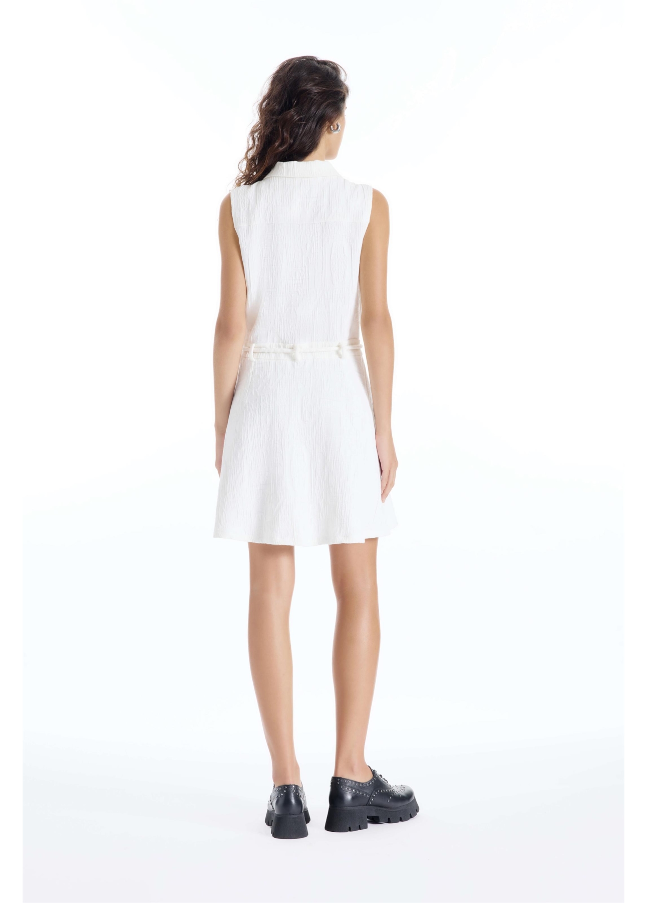 Vestido Jacquard Off White