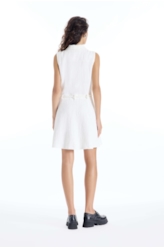 Vestido Jacquard Off White