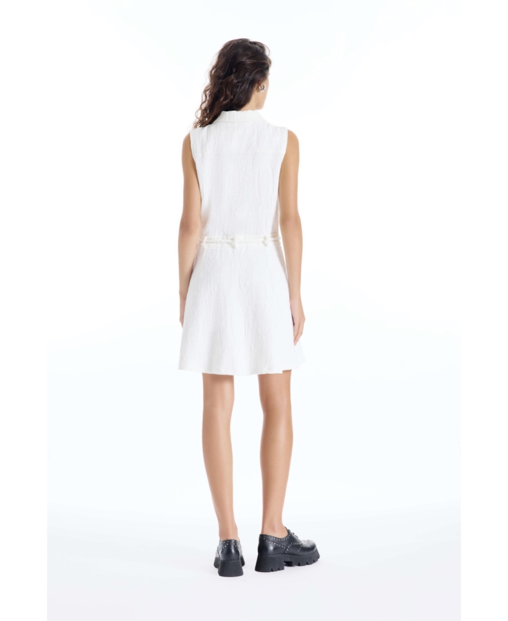 Vestido Jacquard Off White