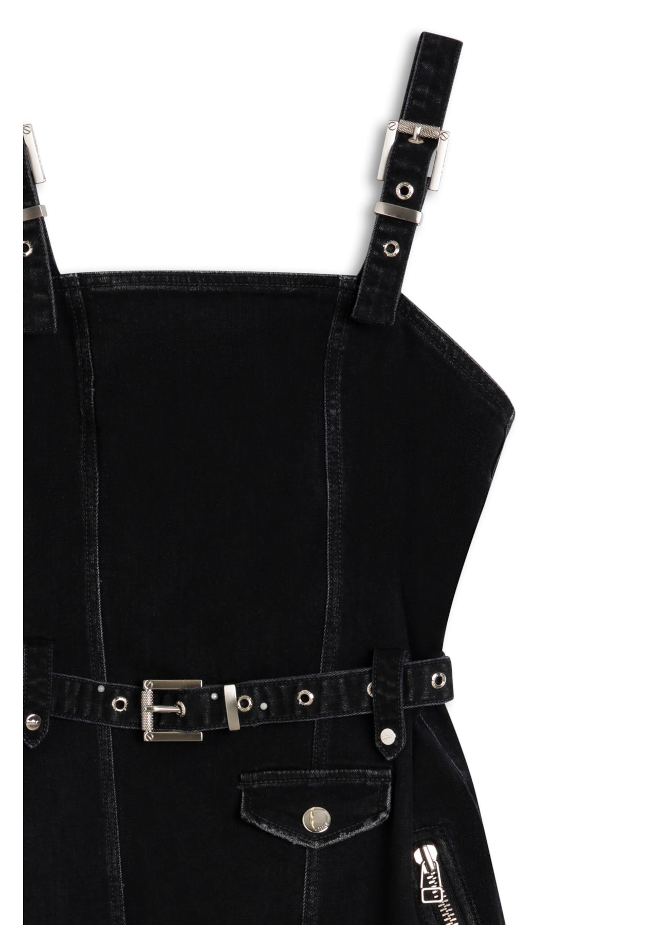 Vestido Jeans Intense Black 1744-Lav.Black C/ Rebolo