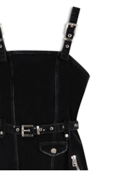 Vestido Jeans Intense Black 1744-Lav.Black C/ Rebolo