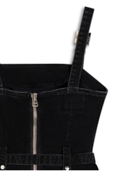 Vestido Jeans Intense Black 1744-Lav.Black C/ Rebolo