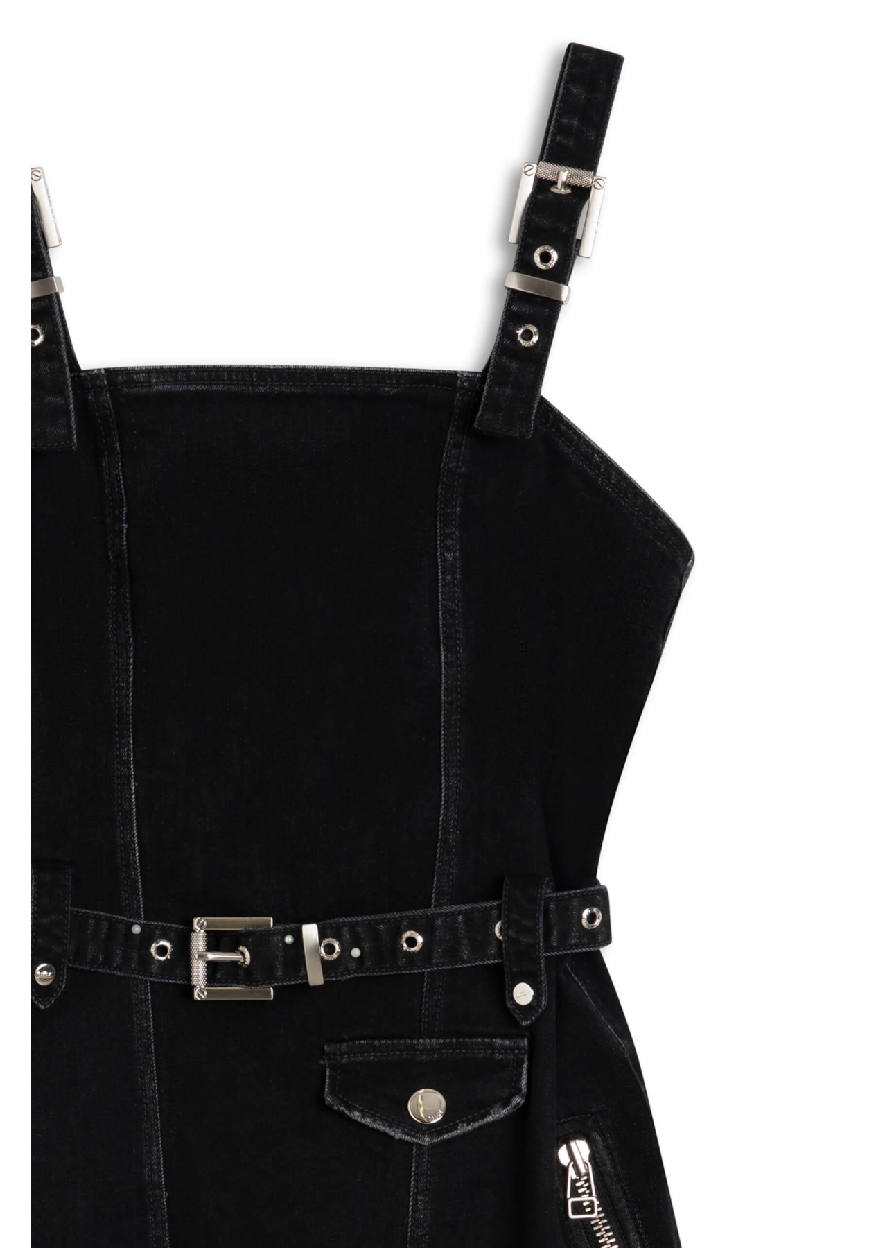 Vestido Jeans Intense Black 1744-Lav.Black C/ Rebolo