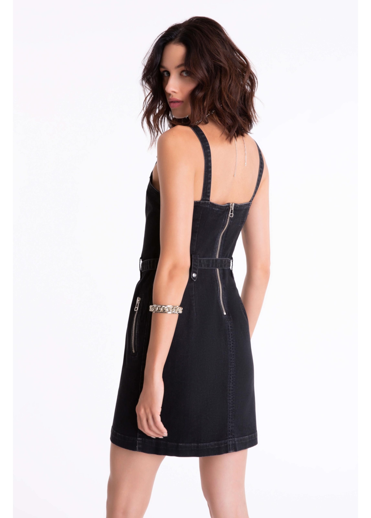 Vestido Jeans Intense Black 1744-Lav.Black C/ Rebolo