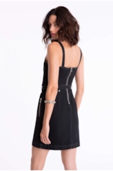 Vestido Jeans Intense Black 1744-Lav.Black C/ Rebolo
