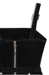 Vestido Jeans Intense Black 1744-Lav.Black C/ Rebolo