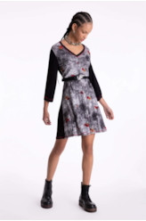 Vestido Jersey Little Flowers Vermelho