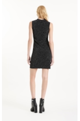 Vestido Jersey Shine Dress Preto C/ Prata