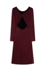 Vestido Jersey Tricot Bordeaux