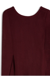 Vestido Jersey Tricot Bordeaux