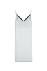 Vestido Lace Satin Slipdress Midi Branco