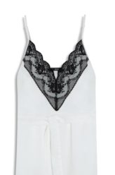 Vestido Lace Satin Slipdress Midi Branco