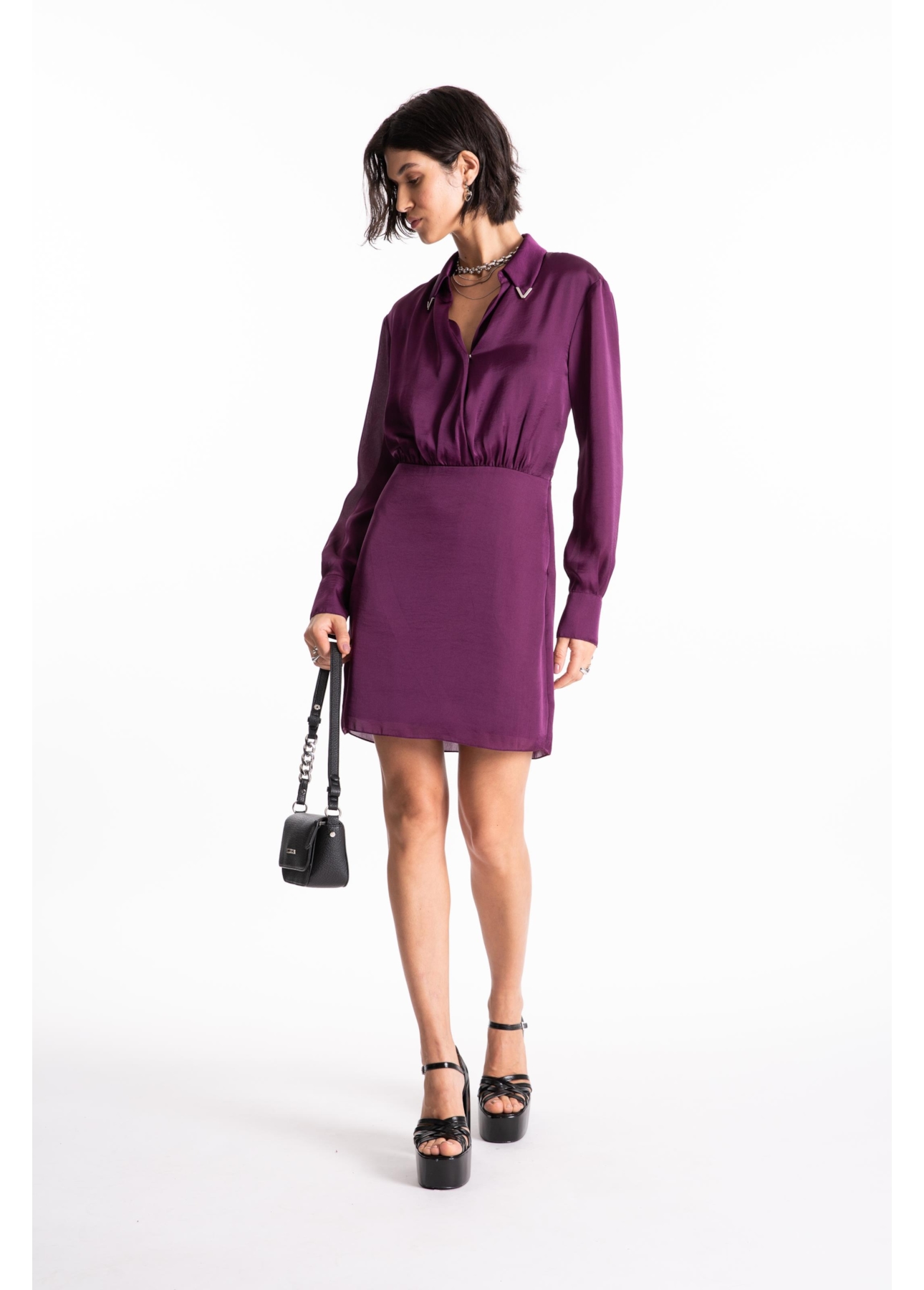 Vestido Lady Broken Chemise Beringela