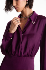 Vestido Lady Broken Chemise Beringela