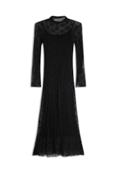 Vestido Lários Round Neck Midi Preto