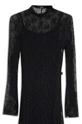 Vestido Lários Round Neck Midi Preto