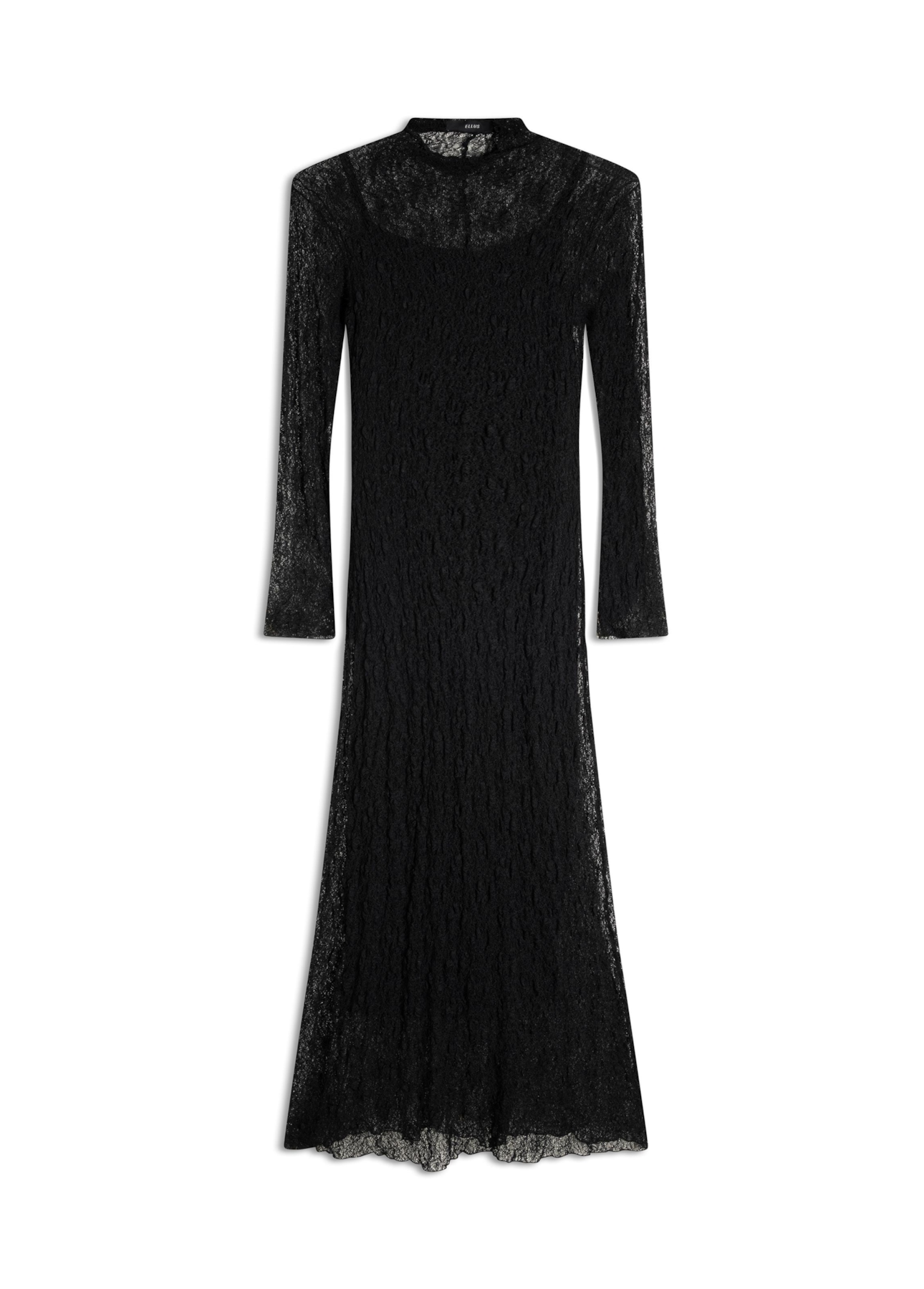 Vestido Lários Round Neck Midi Preto